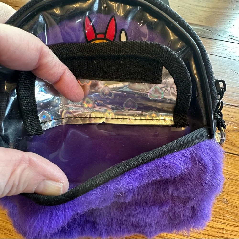 Vintage Purple Fuzzy Powerpuff Girls Crossbody Bag